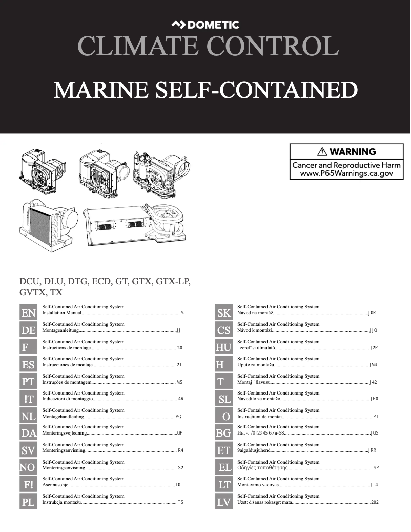 Page 1 de la notice Manuel utilisateur Dometic DCU