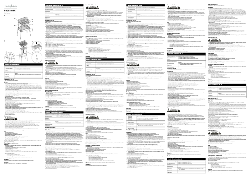 Page 1 de la notice Manuel utilisateur Nedis BBQE111BK