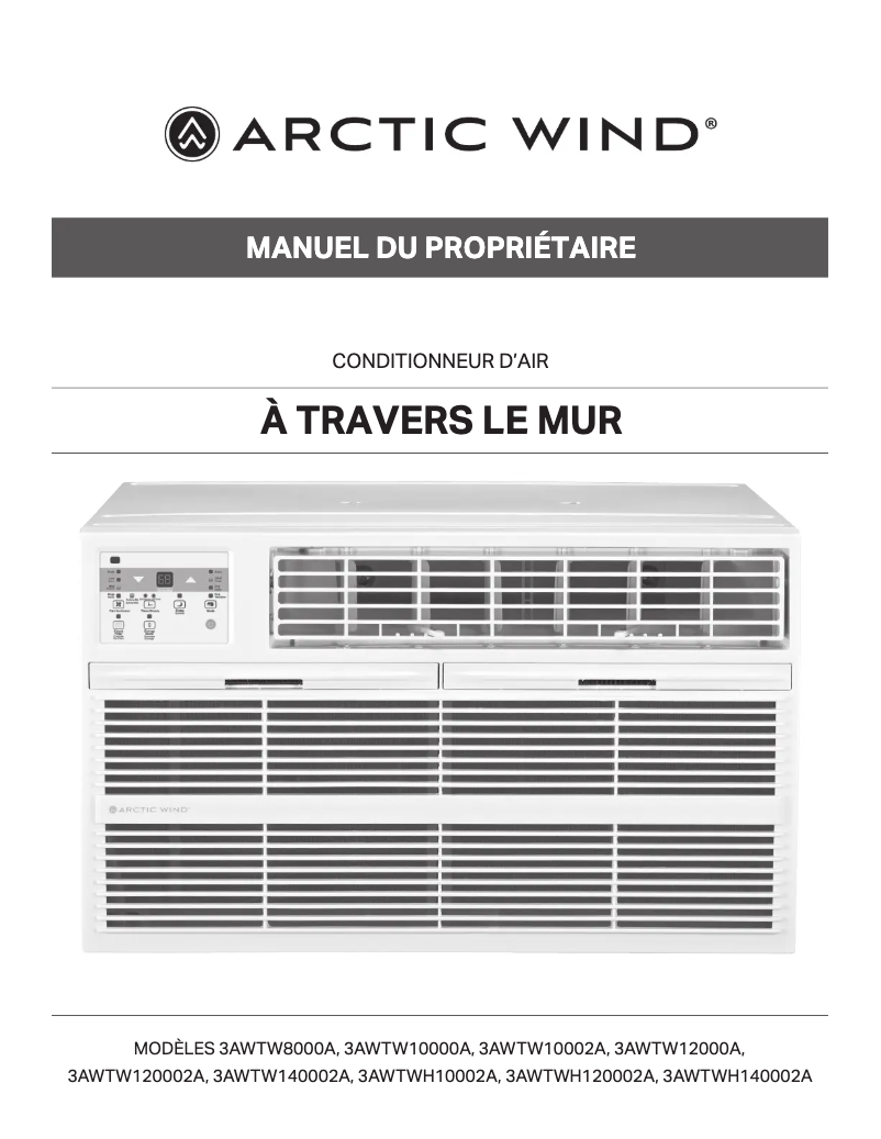 Página 1 del manual Manual de usuario ARCTIC WIND 3AWTWH140002A