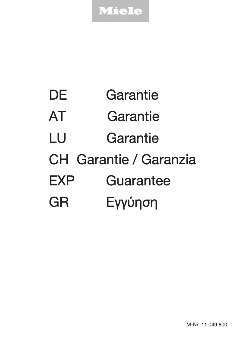 Page 1 de la notice Manuel utilisateur Miele H 2265-1-55 E