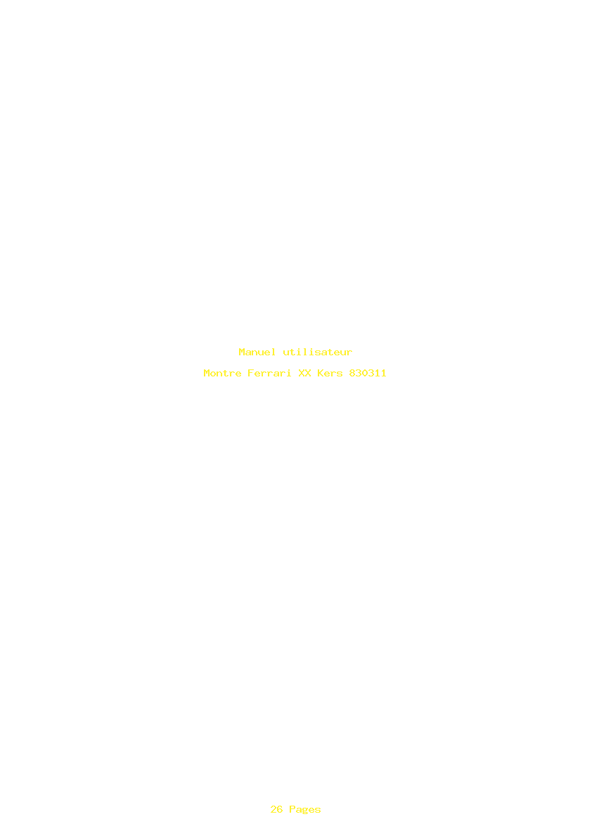 Page 1 de la notice Manuel utilisateur Ferrari XX Kers 830311