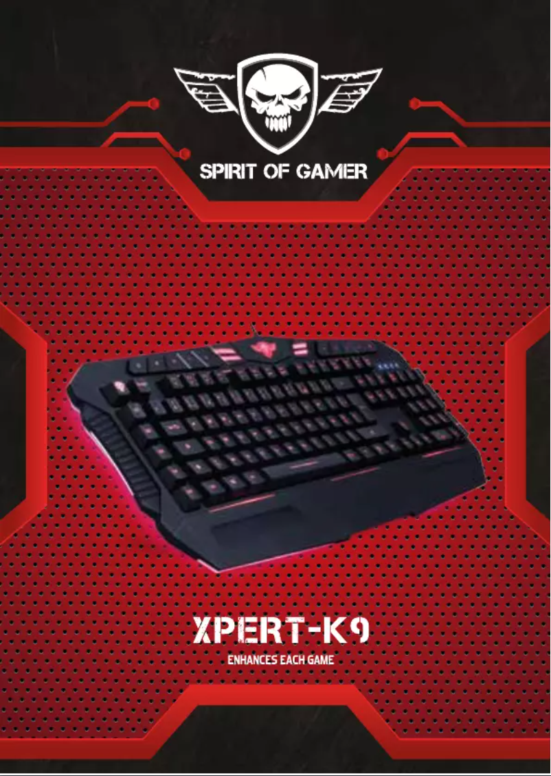 Page 1 de la notice Manuel utilisateur Spirit of Gamer XPERT-K9