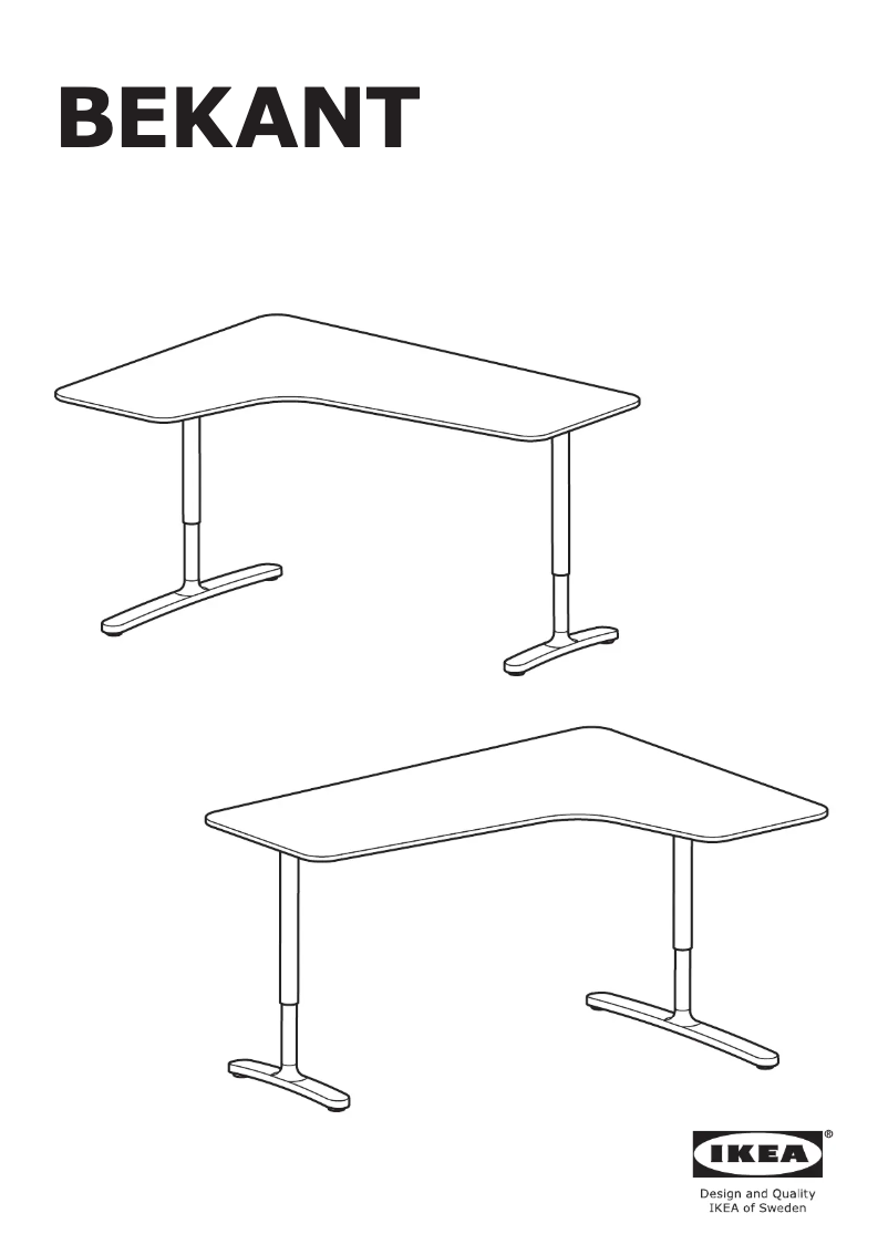 Page 1 de la notice Manuel utilisateur Ikea BEKANT 502.529.72