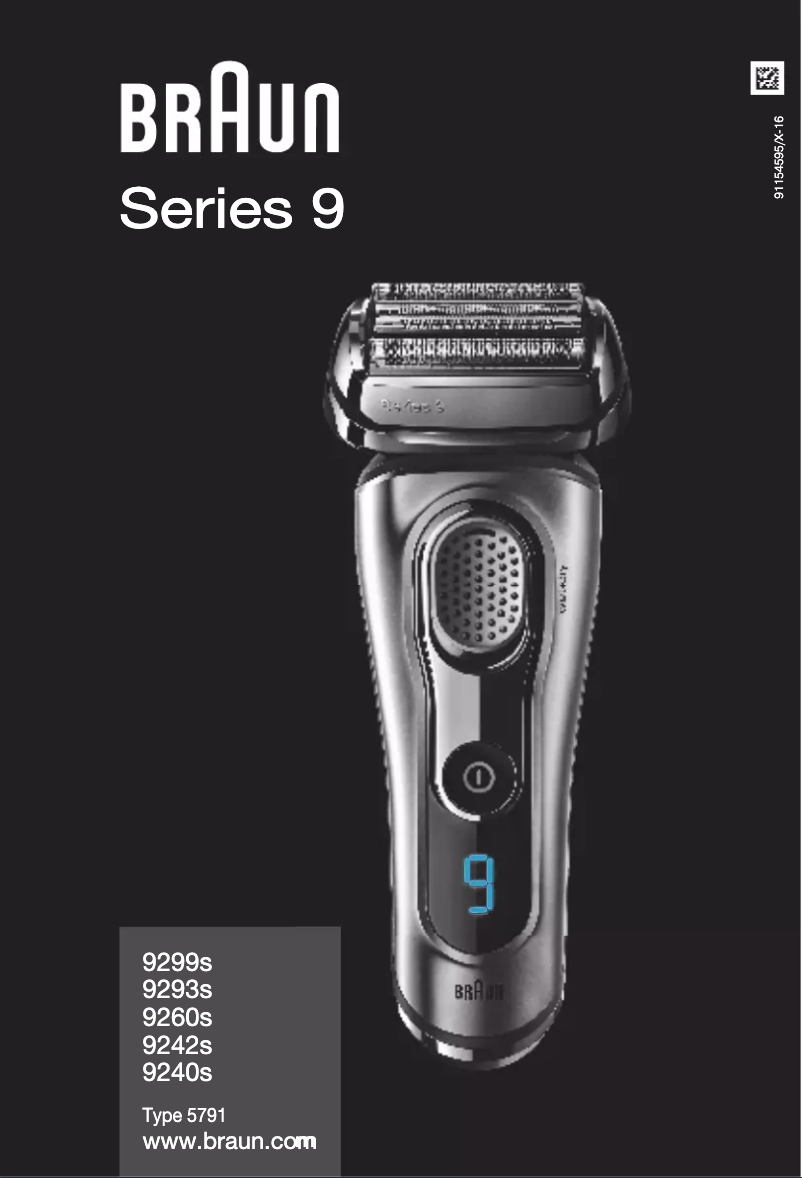 Page 1 de la notice Manuel utilisateur Braun Series 9 9293s
