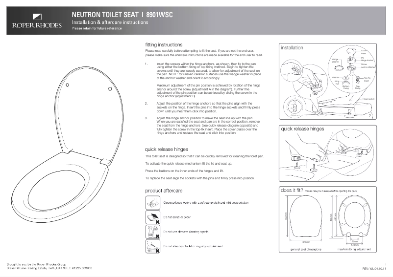 Page 1 of the manual User Manual Roper Rhodes Neutron