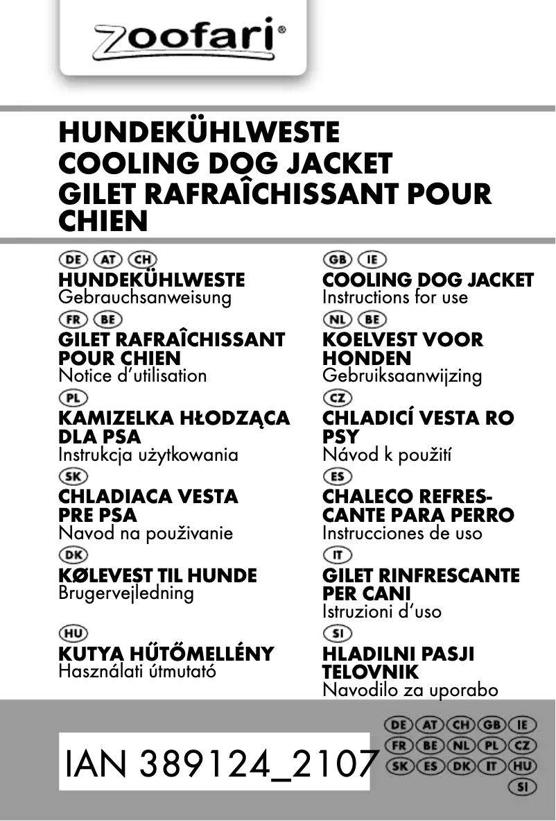 Page 1 de la notice Manuel utilisateur Zoofari IAN 389124