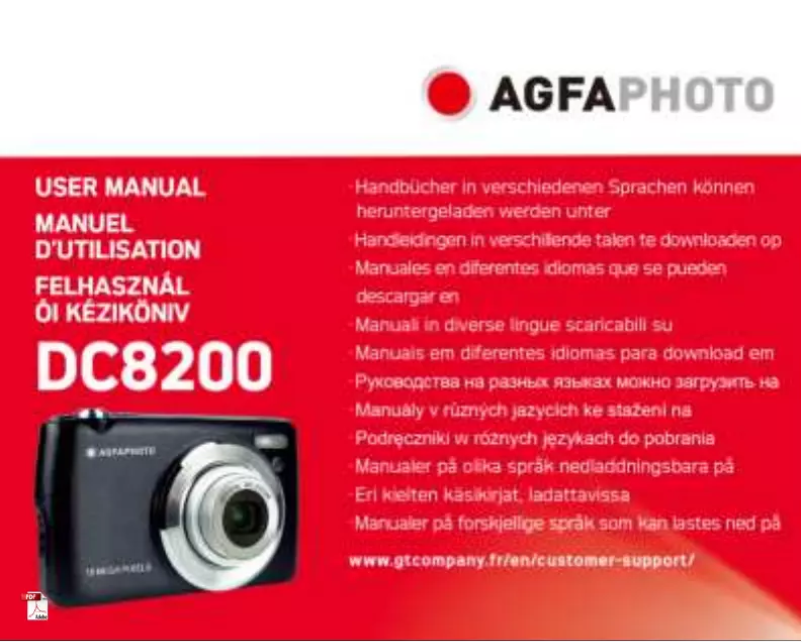 Page 1 de la notice Manuel utilisateur Agfa DC8200