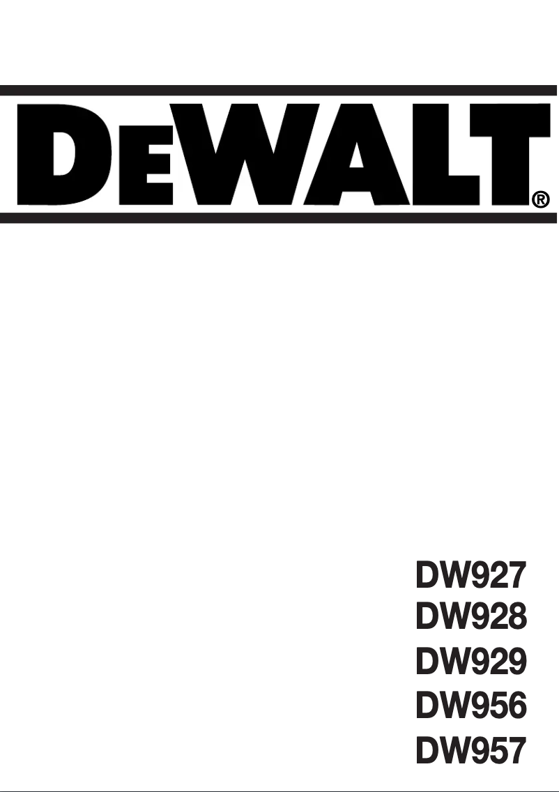Página 1 del manual Manual de usuario DeWalt DW956