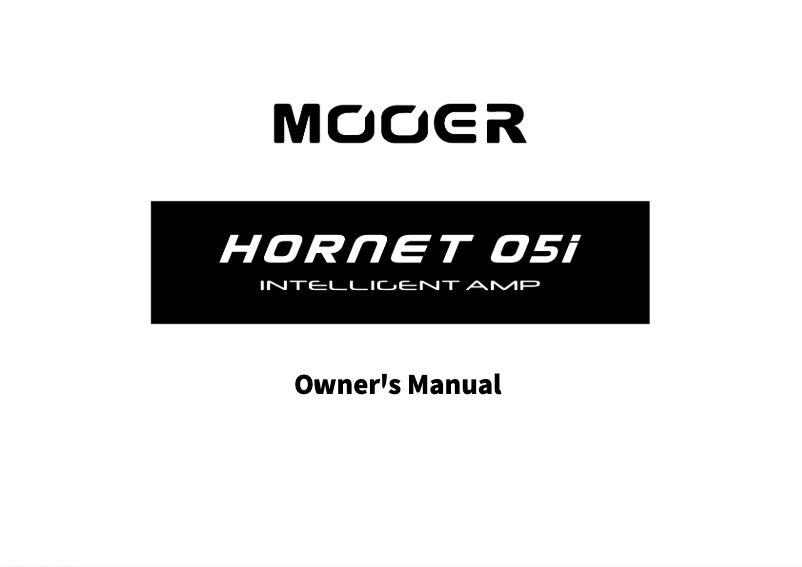 Page 1 de la notice Manuel utilisateur Mooer Hornet 05i