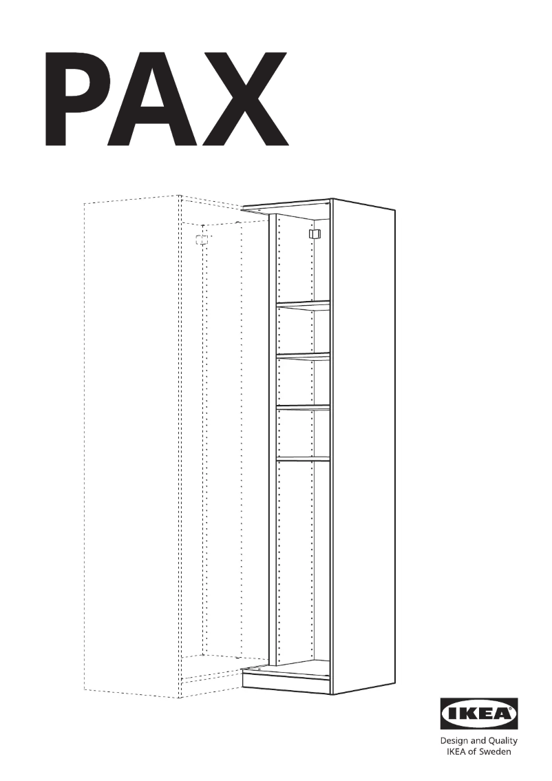 Page 1 de la notice Instructions / montage Ikea PAX
