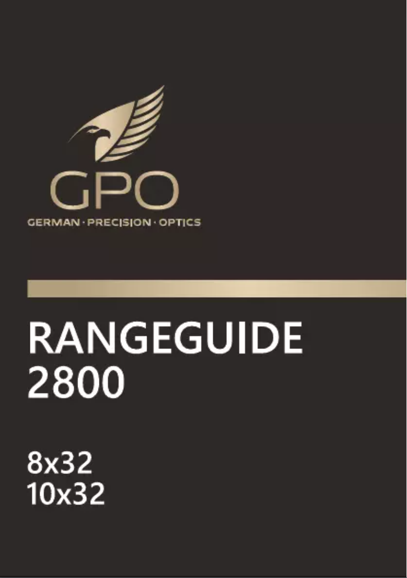 Page 1 of the manual User Manual GPO RangeGuide 2800