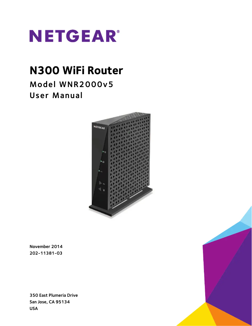 Page 1 de la notice Manuel utilisateur Netgear N300 WNR2000v5