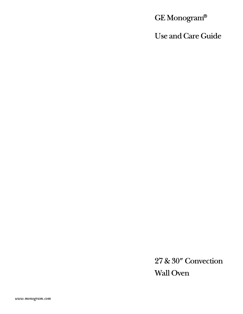 Page 1 de la notice Manuel d'utilisation et d'entretien GE ZEK757BABB