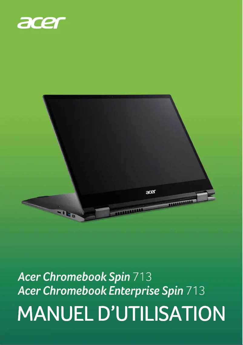 Page 1 de la notice Manuel utilisateur Acer Chromebook Spin 713