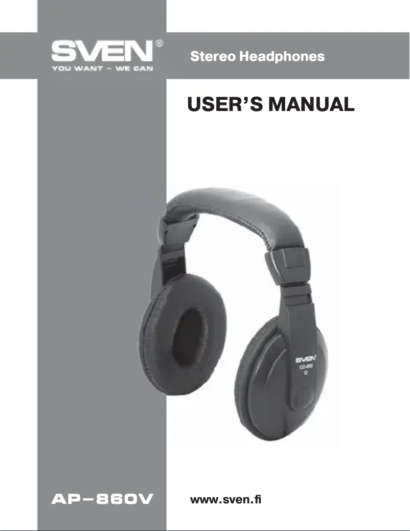 Page 1 de la notice Manuel utilisateur Sven AP-860V