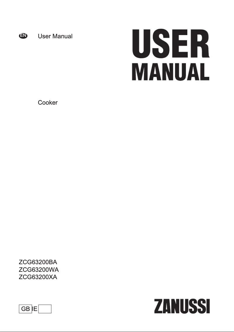 Page 1 de la notice Manuel utilisateur Zanussi ZCG63200WA