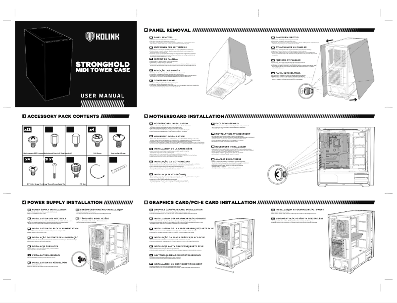 Page 1 de la notice Manuel utilisateur Kolink STRONGHOLD