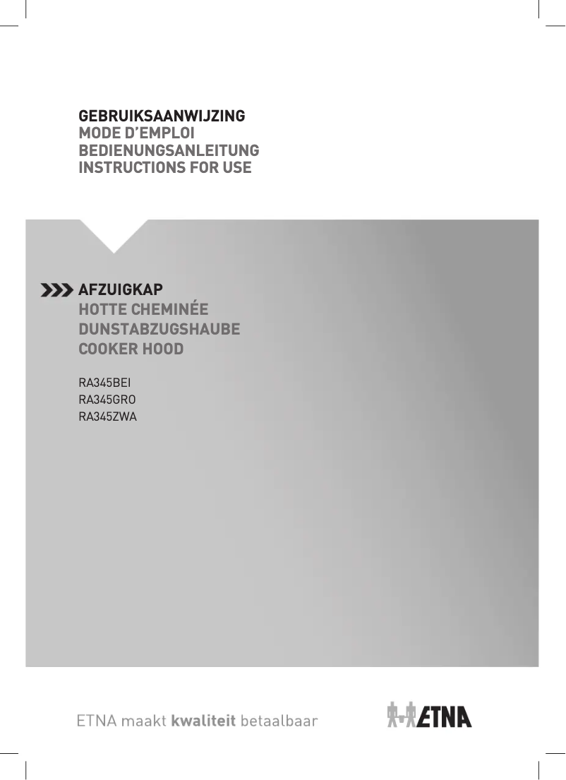 Page 1 de la notice Manuel utilisateur Etna RA345GRO