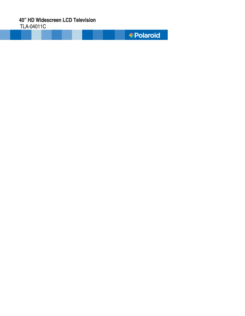 Página 1 del manual Manual de usuario Polaroid TLA-04011C