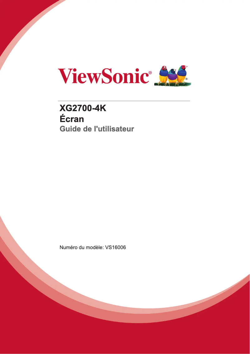 Página 1 del manual Manual de usuario Viewsonic XG2700-4K