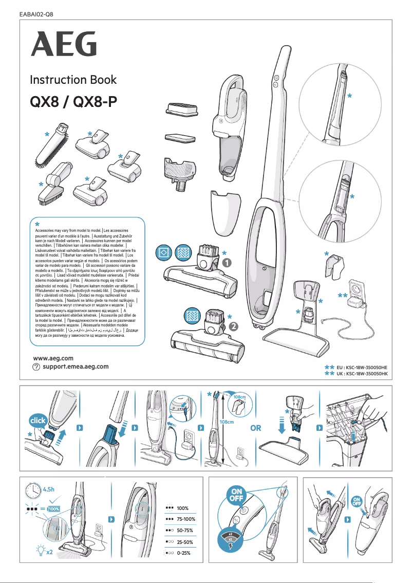 Página 1 del manual Manual de usuario AEG QX8-2-ANIM