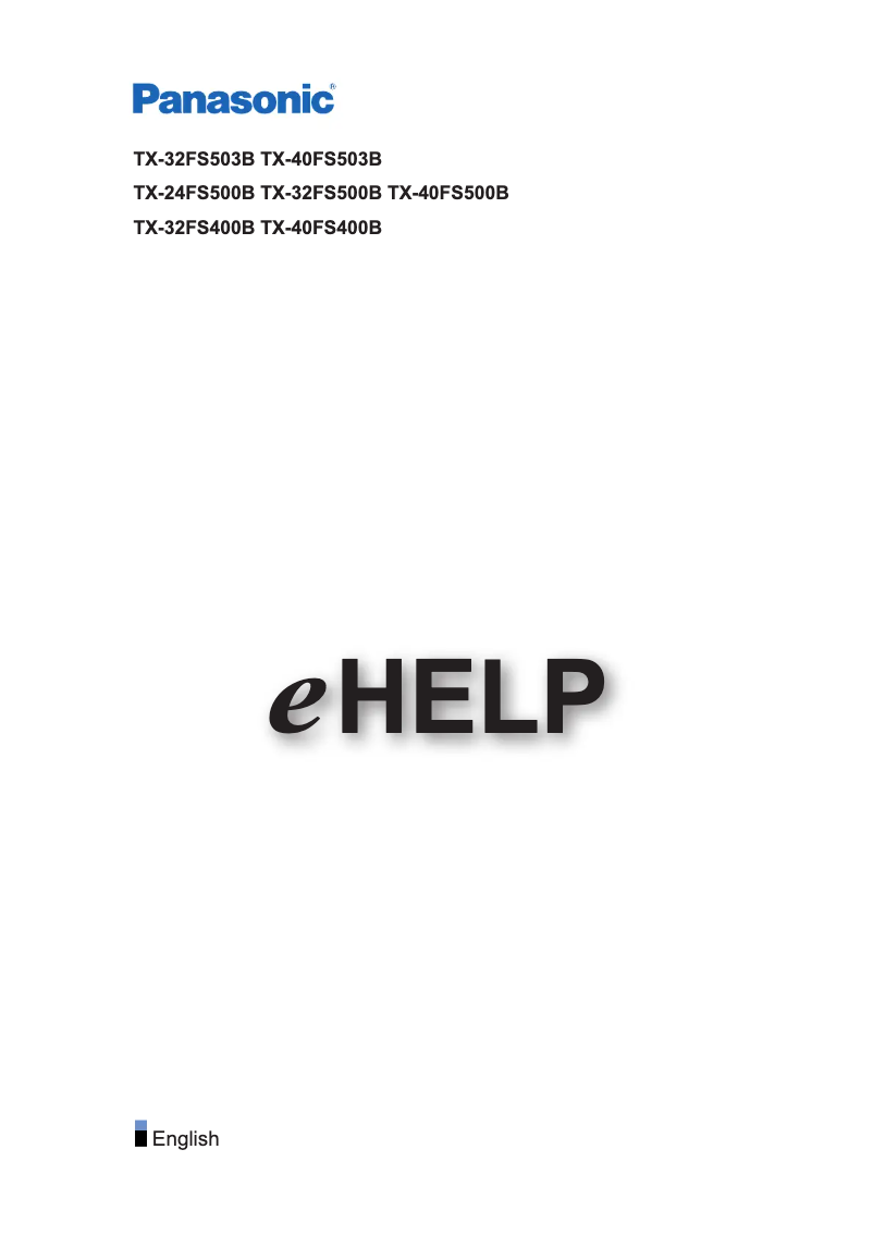 Page 1 of the manual User Manual Panasonic TX-32FS500B