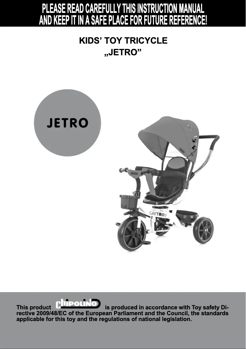 Page 1 de la notice Manuel utilisateur Chipolino Jetro