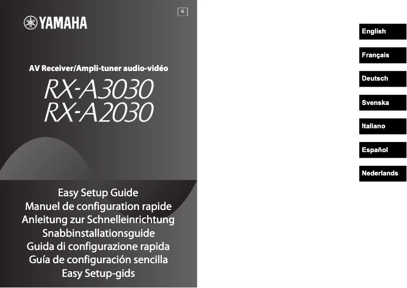 Page 1 de la notice Manuel utilisateur Yamaha RX-A2030