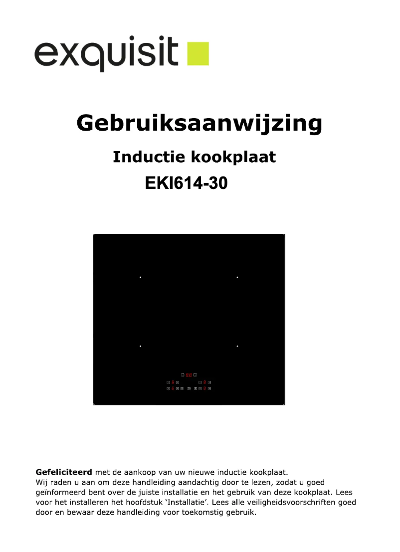 Page 1 de la notice Manuel utilisateur Exquisit EKI614-30