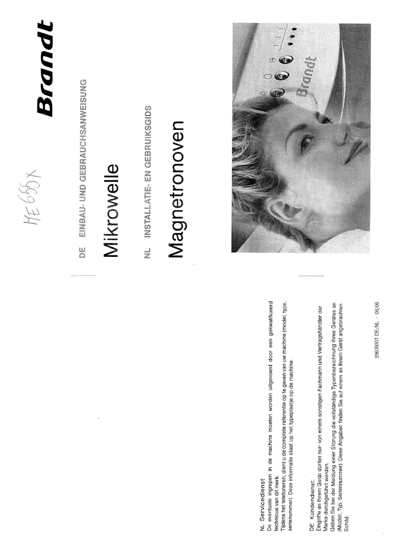 Página 1 del manual Manual de usuario Brandt ME655B