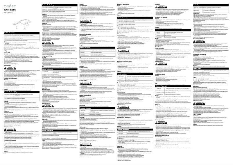 Page 1 de la notice Manuel utilisateur Nedis TCARF240BK
