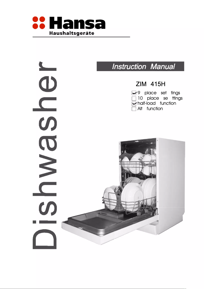 Page 1 de la notice Manuel utilisateur Hansa ZIM 415H