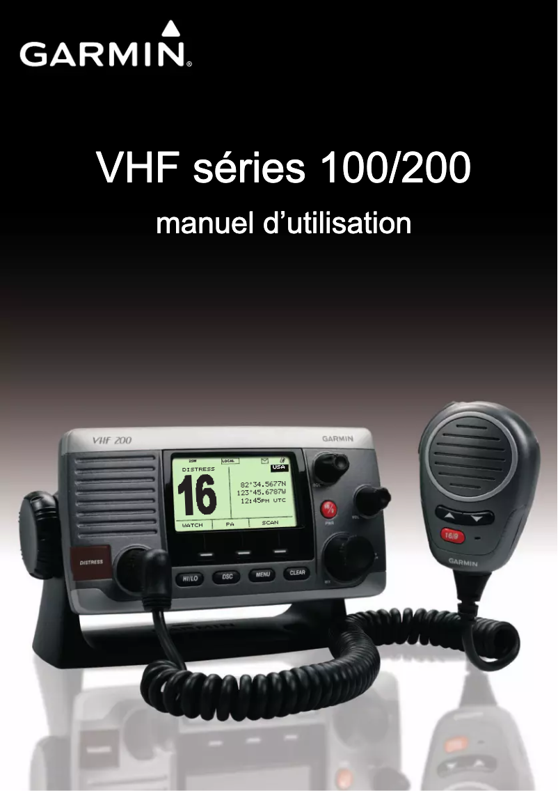 Page 1 de la notice Manuel utilisateur Garmin VHF 100