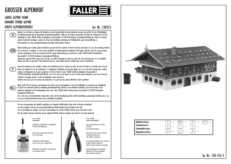 Page 1 de la notice Manuel utilisateur Faller 130553