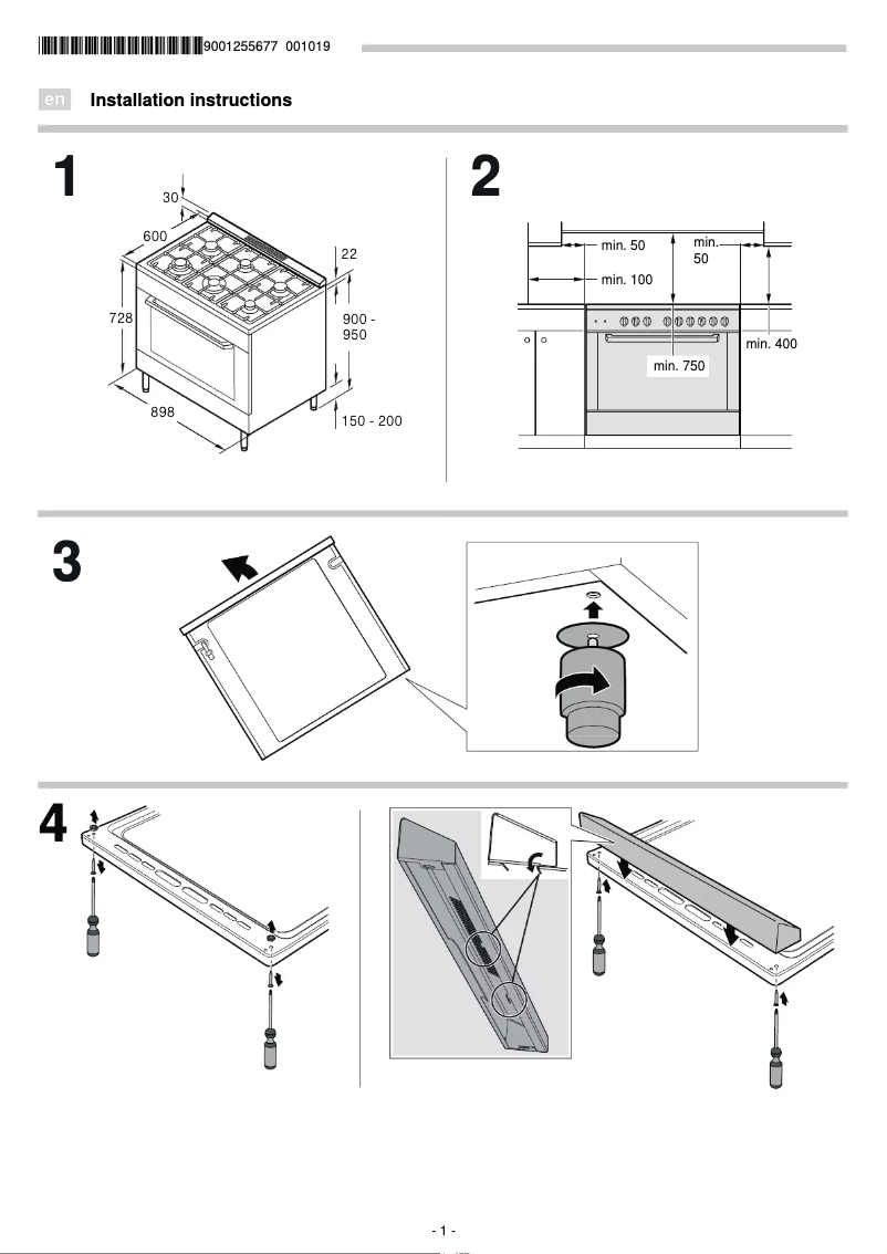 Page 1 of the manual Installation Guide Bosch HSB838357A