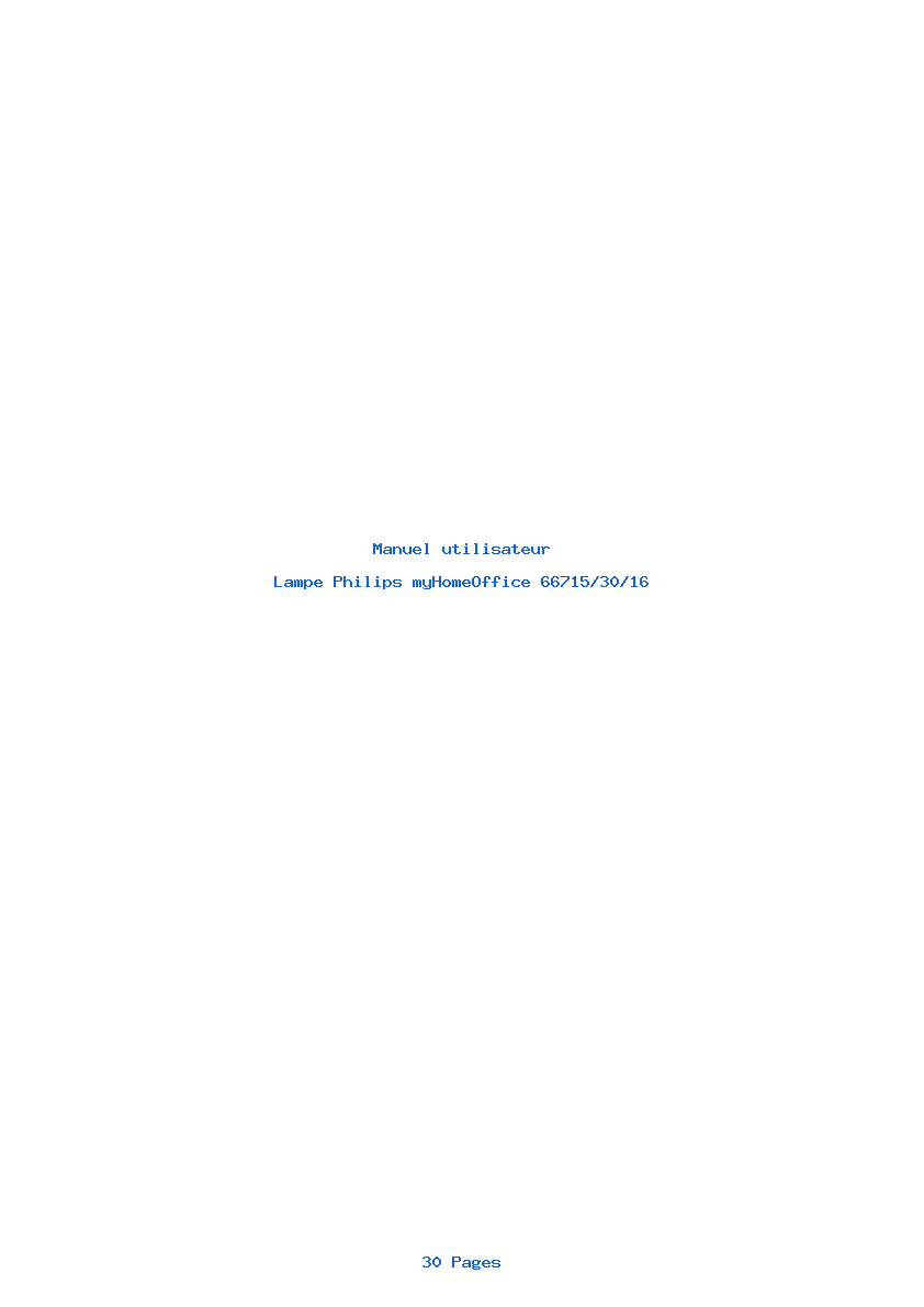 Page 1 de la notice Manuel utilisateur Philips myHomeOffice 66715/30/16