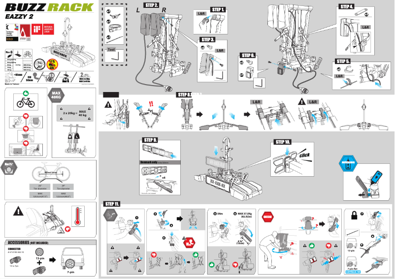 Page 1 de la notice Manuel utilisateur Buzz Rack Eazzy 2