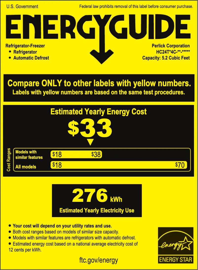 Page 1 de la notice Mode d'emploi Perlick HC24TB-4-2R-2