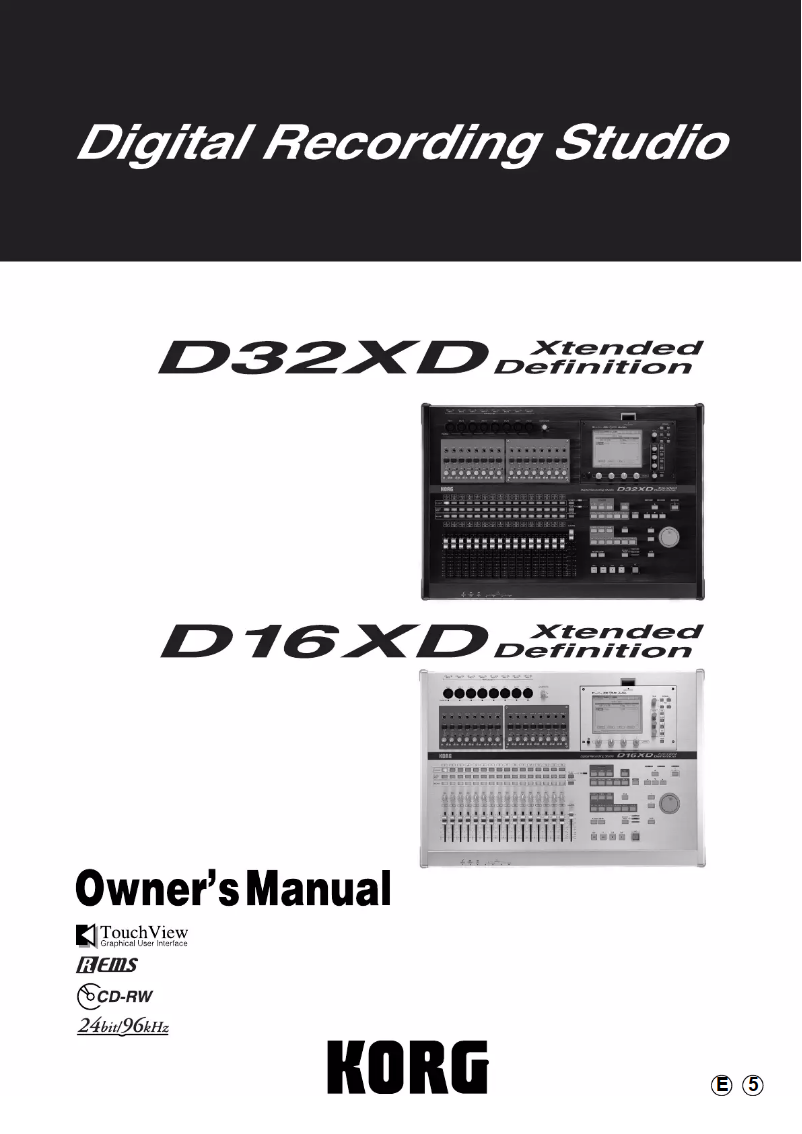 Page 1 de la notice Manuel utilisateur Korg D32XD