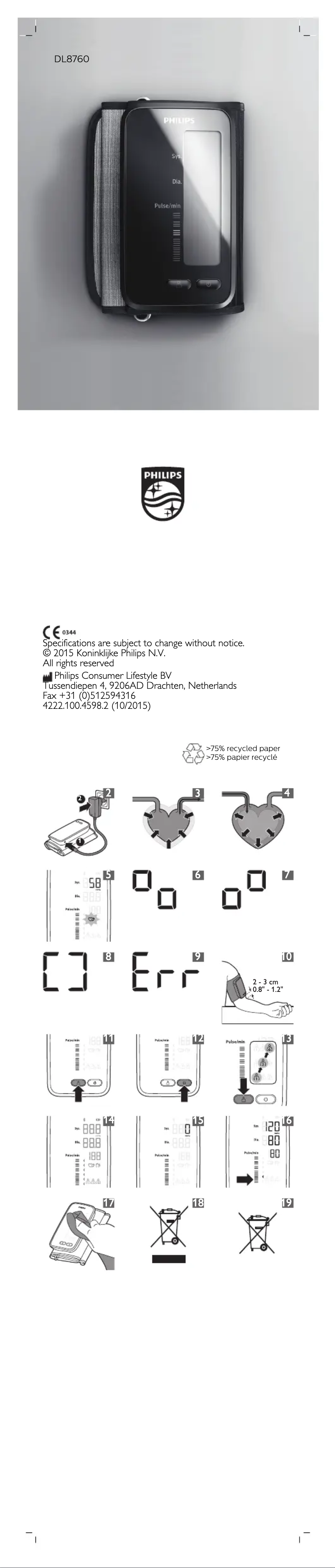 Page 1 de la notice Manuel utilisateur Philips DL8760