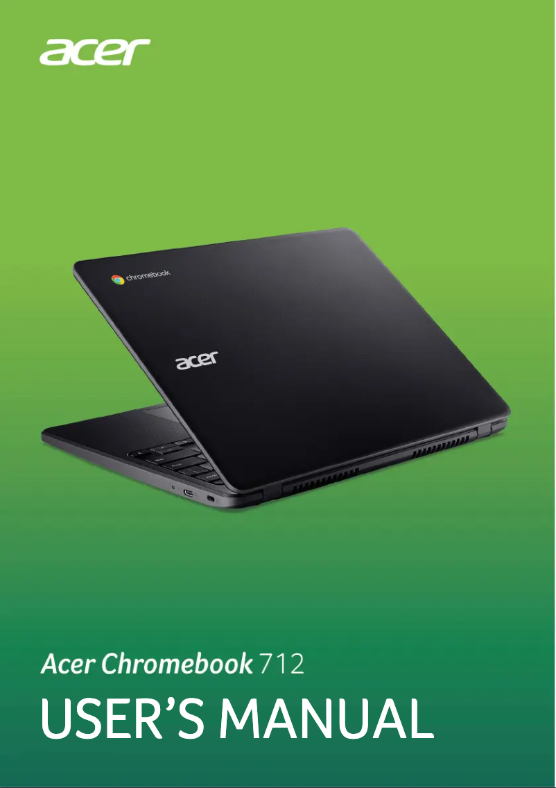 Page 1 de la notice Manuel utilisateur Acer Chromebook 712