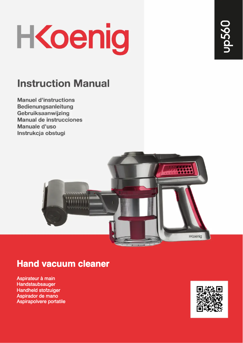Page 1 de la notice Manuel utilisateur H.Koenig UP560