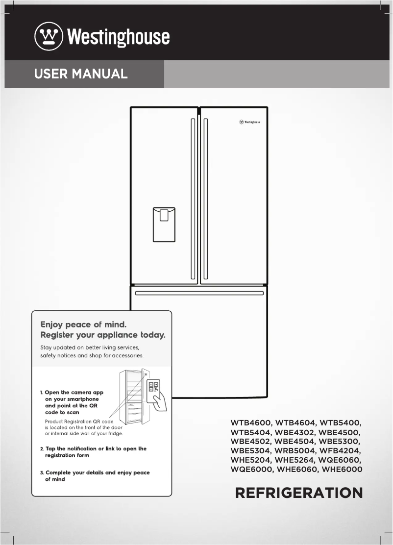 Page 1 de la notice Manuel utilisateur Westinghouse WBE4302WC