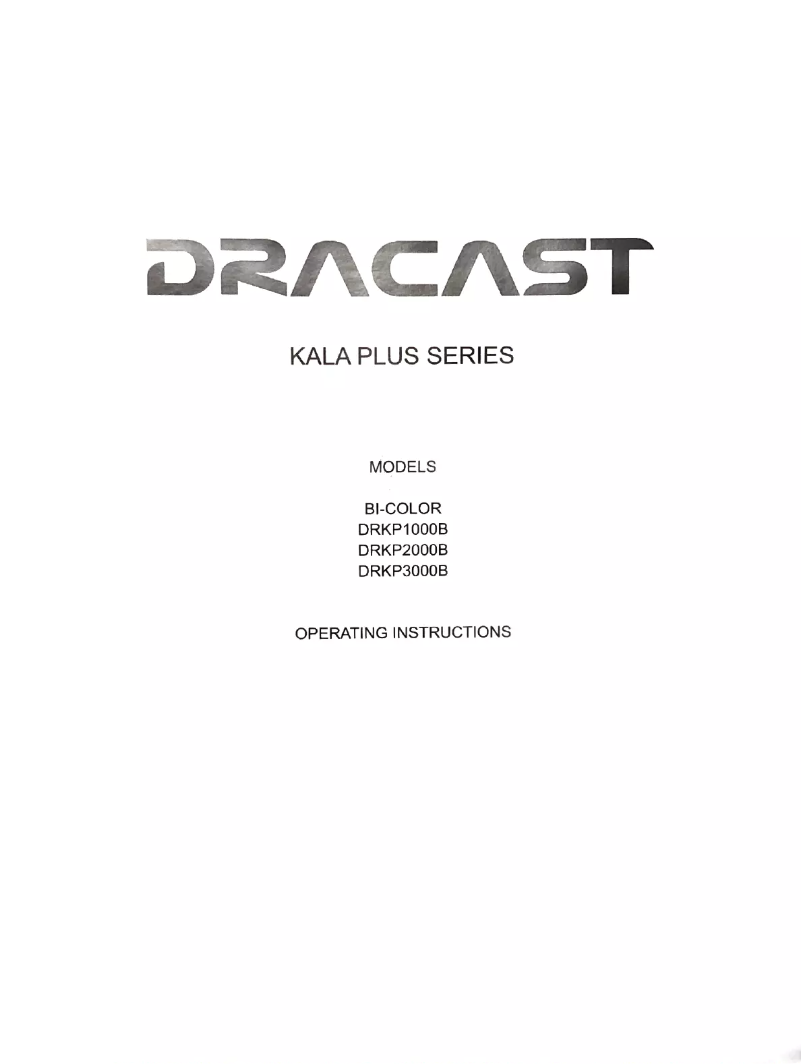 Página 1 del manual Manual de usuario Dracast Kala Plus LED3000
