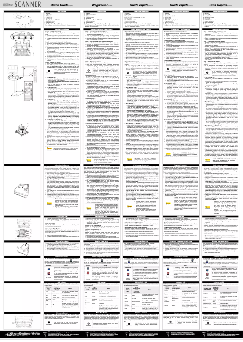 Page 1 de la notice Manuel utilisateur Plustek SmartOffice PS3150U