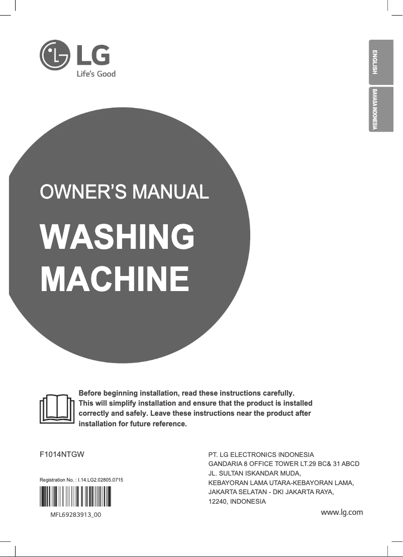 Página 1 del manual Manual de usuario LG F1014NTGW