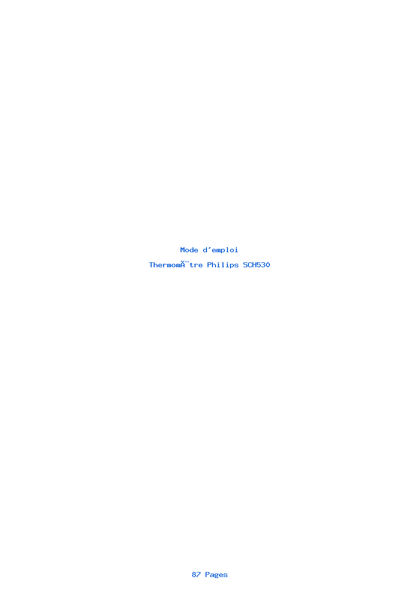 Page 1 de la notice Mode d'emploi Philips SCH530