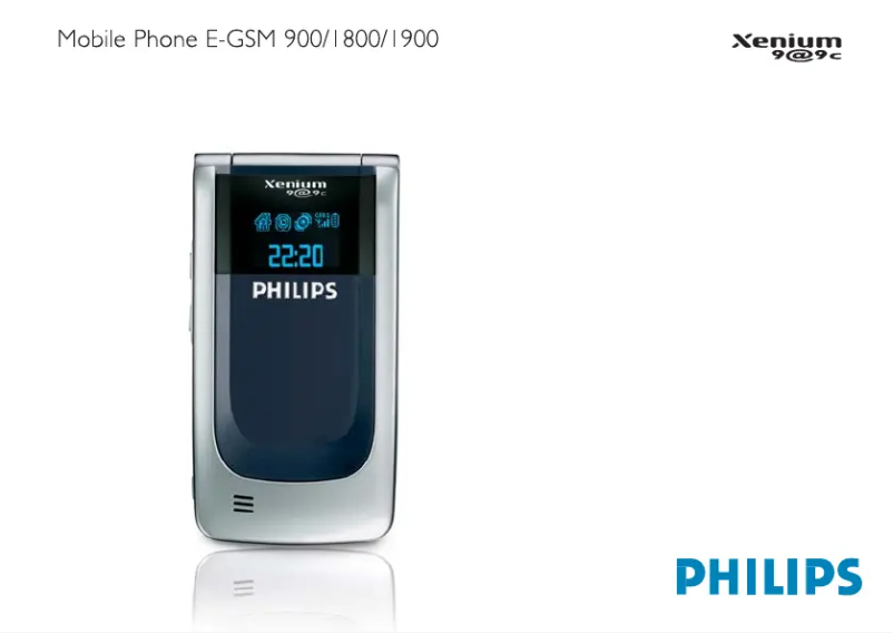 Page n°1 - Manuel utilisateur Philips Xenium 9@9c