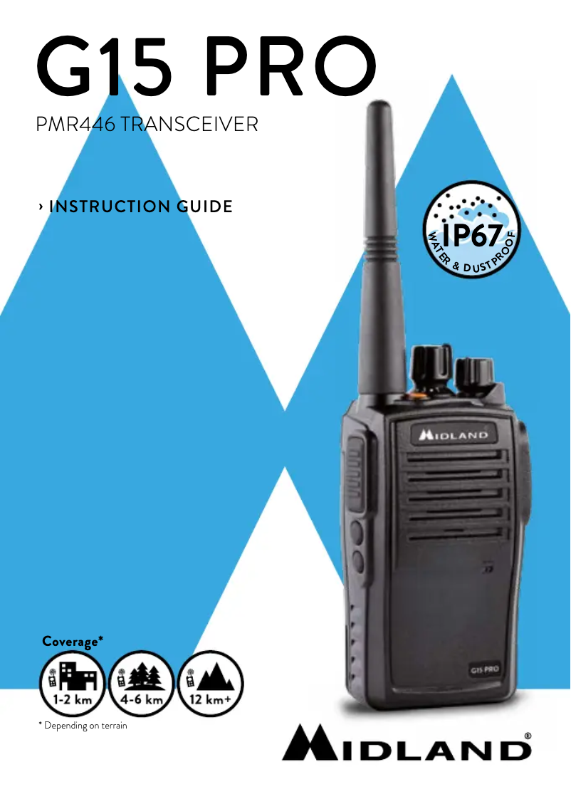 Page 1 de la notice Manuel utilisateur Midland G15 Pro