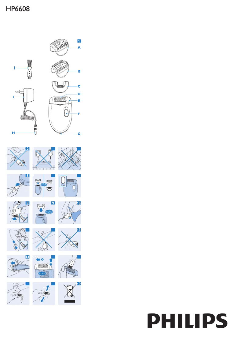 Página 1 del manual Manual de usuario Philips Satinelle HP6608